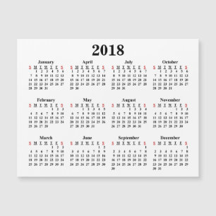 2018 Blank Calendar
