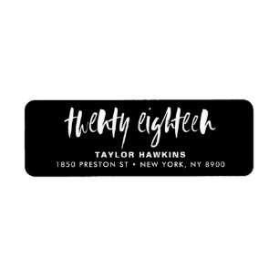 2018 Brush Typography Graduation Return Address