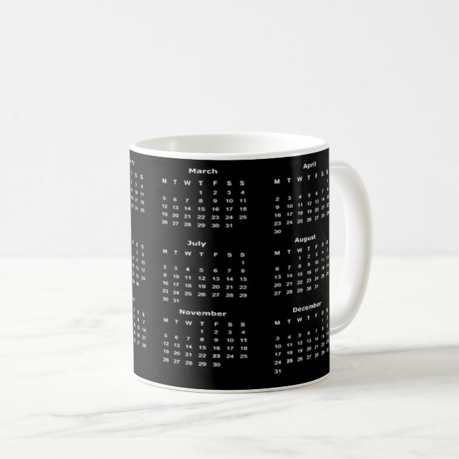 2018 Calendar Coffee Mug (Front Right)