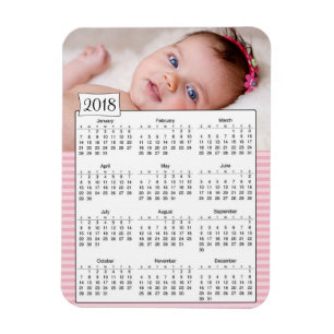 2018 Calendar Personalized baby Photo Magnet