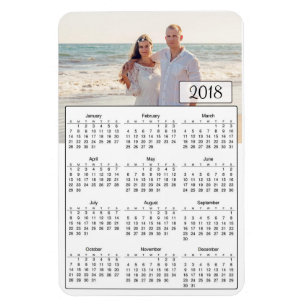2018 Calendar Personalized Couple Photo Magnet