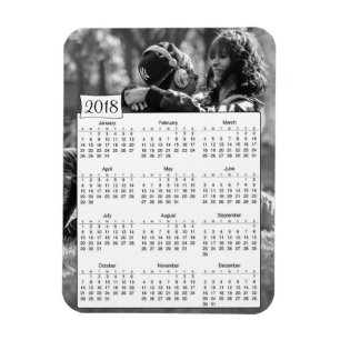 2018 Calendar Personalized Romantic Photo Magnet