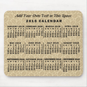2018 Calendar (See Description for New Version)  Mouse Pad