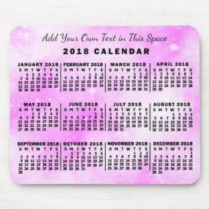2018 Calendar (See Description for New Version) Mouse Pad