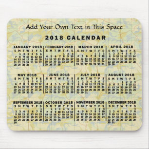2018 Calendar (See Description for New Version)  Mouse Pad