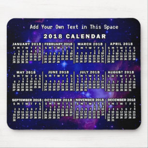 2018 Calendar (See Description for New Version)  Mouse Pad