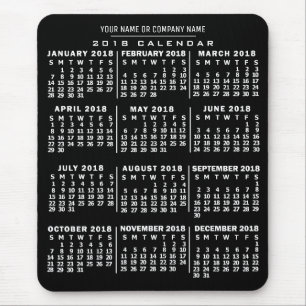 2018 Calendar (See Description for New Version)  Mouse Pad