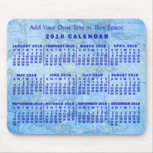2018 Calendar (See Description for New Version)  Mouse Pad