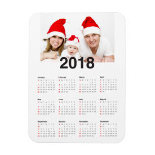 2018 Calendar with Photo Magnet