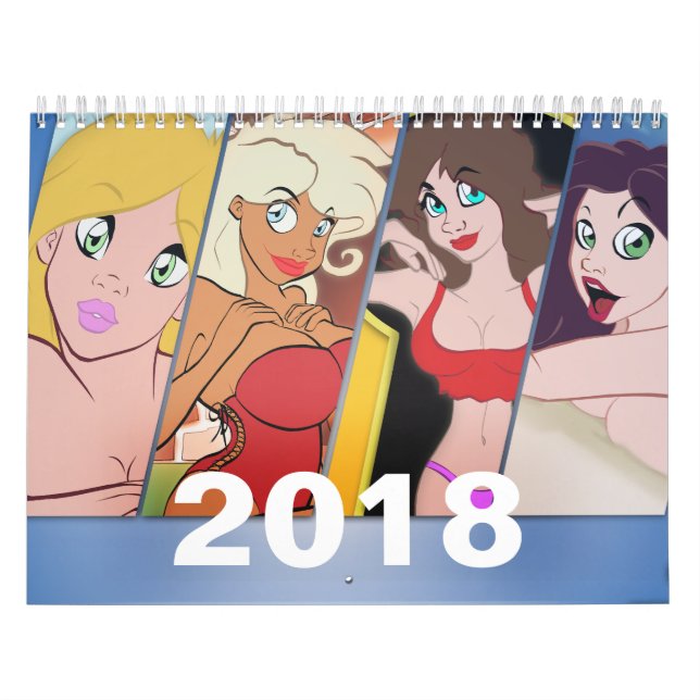 2018 Cartoon Pin-Up Calendar (Cover)