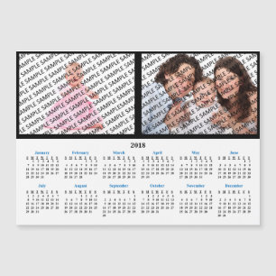 2018 Family Portrait Custom Calendar Magnet