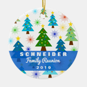 2018 Family Reunion Christmas Tree Keepsake Gift Ceramic Ornament