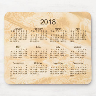 2018 Golden Silk Calendar by Janz Mouse Pad