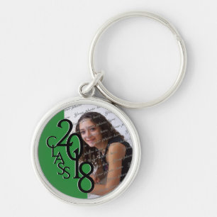 2018 Green Graduation Keepsake Keychain
