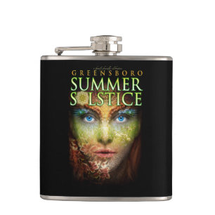 2018 Greensboro Summer Solstice Festival Keepsake Hip Flask
