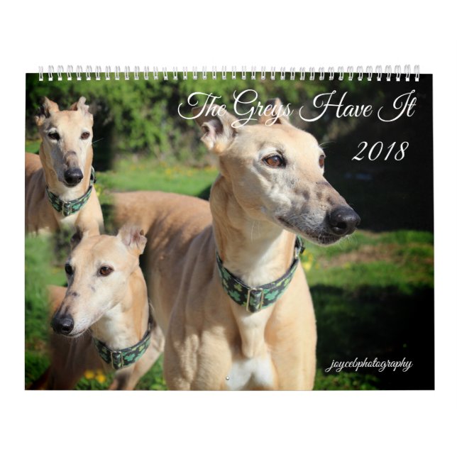 2018 GREYHOUND DOG CALENDAR (Cover)