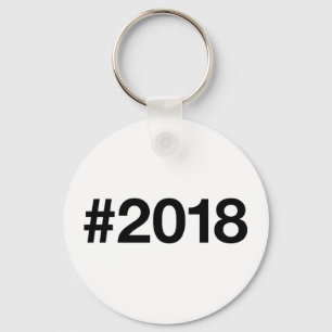 2018 Hashtag 7 Birthday Anniversary Keychain