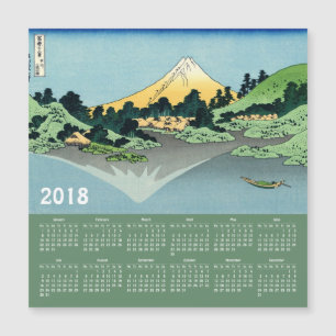 2018 Hokusai Calendar magnetic card
