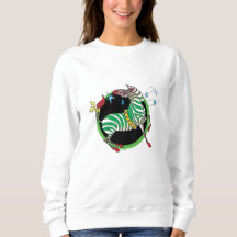 2018 Holiday Zebra Sweatshirt 2 green/red