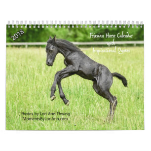 2018 Inspirational Friesian Horse Calendar