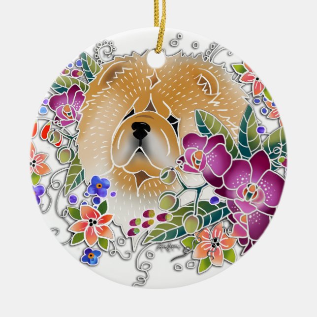 2018 Limited Chow Ornament GARDEN DANCE (Front)