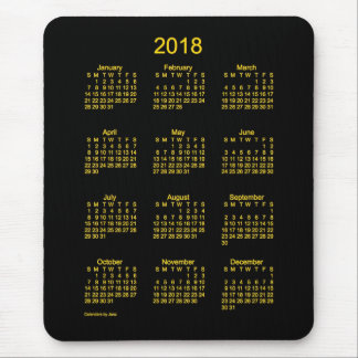 2018 Neon Gold Calendar by Janz Mouse Pad