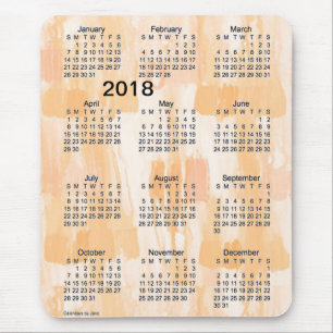 2018 Orange Lights Large Print Calendar by Janz Mouse Pad