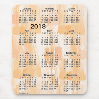 2018 Orange Lights Large Print Calendar by Janz Mouse Pad