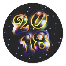 2018 Outer Space Happy New Year