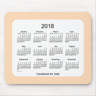 2018 Peach Puff Calendar by Janz Mousepad