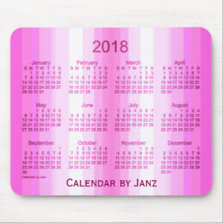 2018 Pink Curtain Art Calendar by Janz Mouse Pad