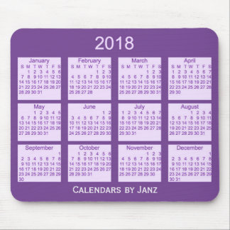 2018 Purple Boxed Calendar by Janz Mouse Pad