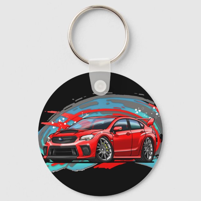 2018_Red_WRX Keychain (Front)