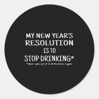 2018 Resolution Stop Drinking Funny New Year's Eve