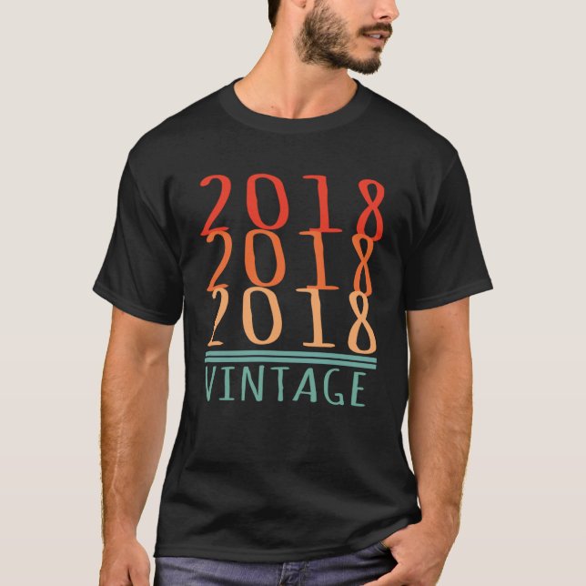 2018 Vintage Anniversary Matching Couple T-Shirt (Front)