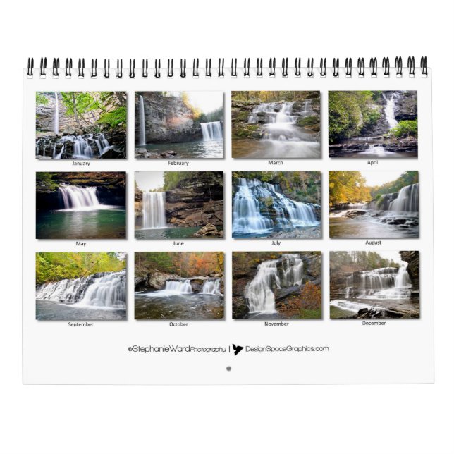 2018 Waterfalls of Tennessee Calendar (Back)