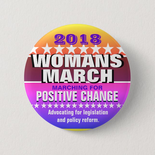 2018 Womans March 2 Inch Round Button (Front)