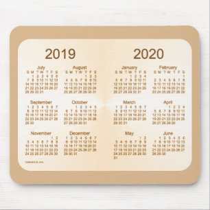 2019-2020 School Year Sun Tan Calendar by Janz Mouse Pad