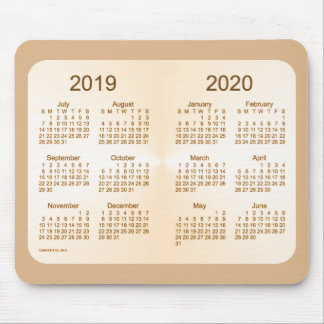 2019-2020 School Year Sun Tan Calendar by Janz Mouse Pad
