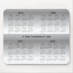 2019-2022 Grey Shades 4 Year Calendar by Janz Mouse Pad