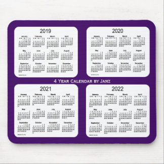 2019-2022 Purple 4 Year Calendar by Janz Mouse Pad