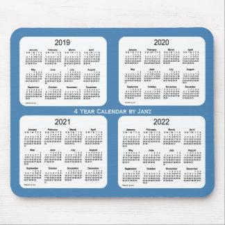 2019-2022 Steel Blue 4 Year Calendar by Janz Mouse Pad
