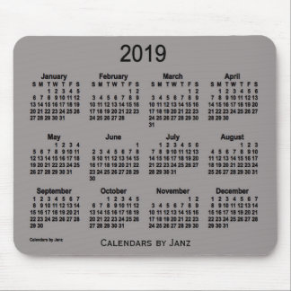 2019 Battleship Grey Calendar by Janz Mouse Pad