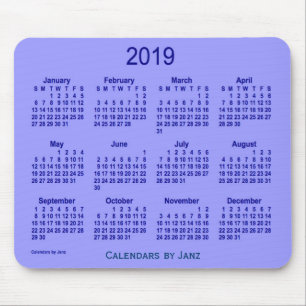 2019 Blueberry Calendar by Janz Mouse Pad