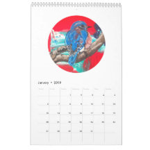 2019 Calendar - Birds and Bunnies