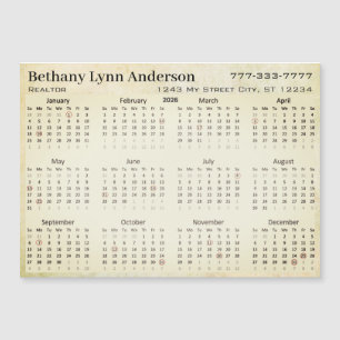 2019 Calendar Heart Leaf Tree Floral Mint Green