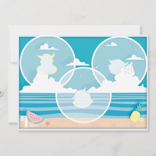 2019 Calendar July Card (Front)