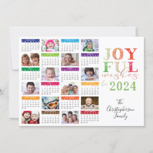 2019 Calendar Photo Collage Holiday Greeting