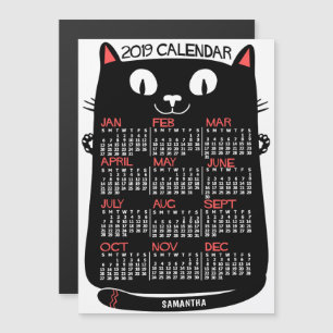 2019 Calendar (See Description for New Version) Magnetic Invitation