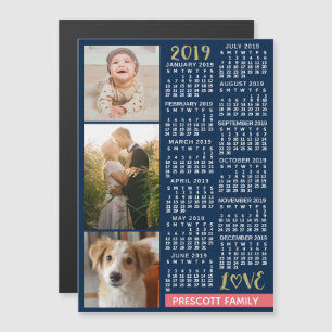 2019 Calendar (See Description for New Version) Magnetic Invitation
